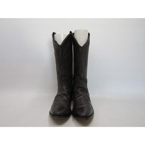 Mens Size 10 D Brown Leather Cowboy Western Boots main image 5